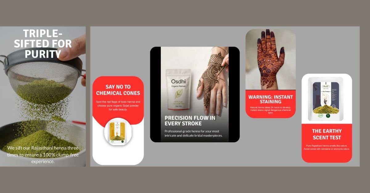 natural bridal henna powder for brides