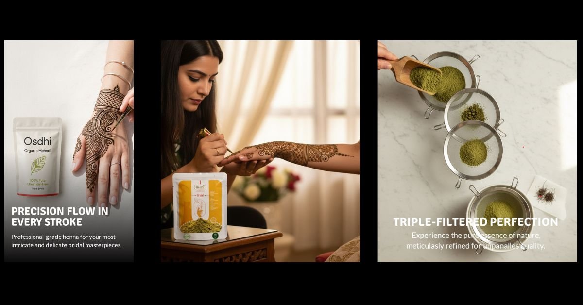 premium bridal mehndi powder for dark stain
